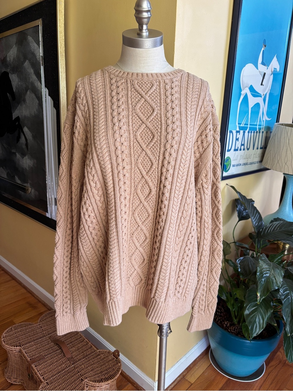 khaki cotton sweater